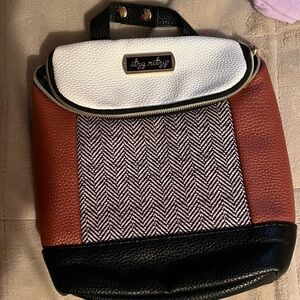 Itzy Ritzy Black, White, and Brown Backpack